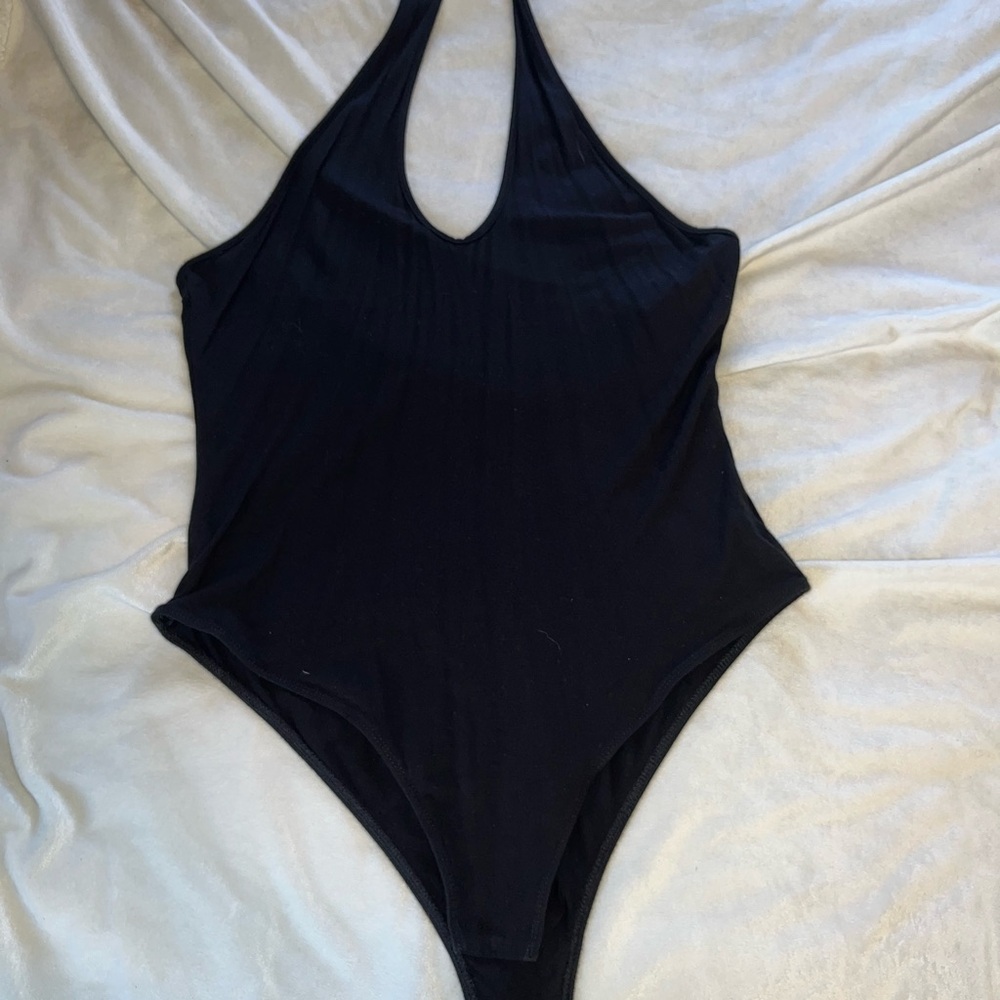 Loose Fit Halter One Piece EXTRA LARGE Black